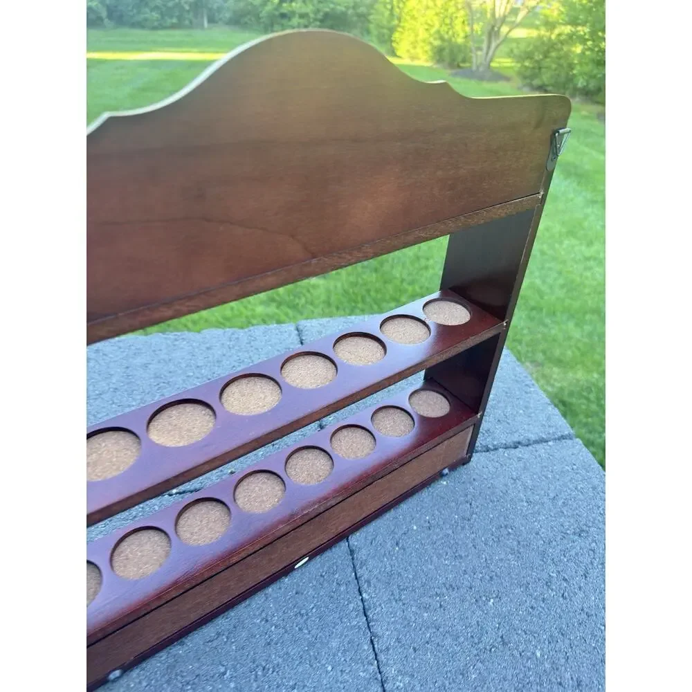 Lenox Spice Garden Wood Display Rack with Drawer W17xH16.75xD3.25”